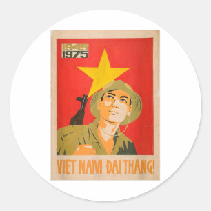 Adesivo Poster de Propaganda Vietcong - Comunista da Guerr