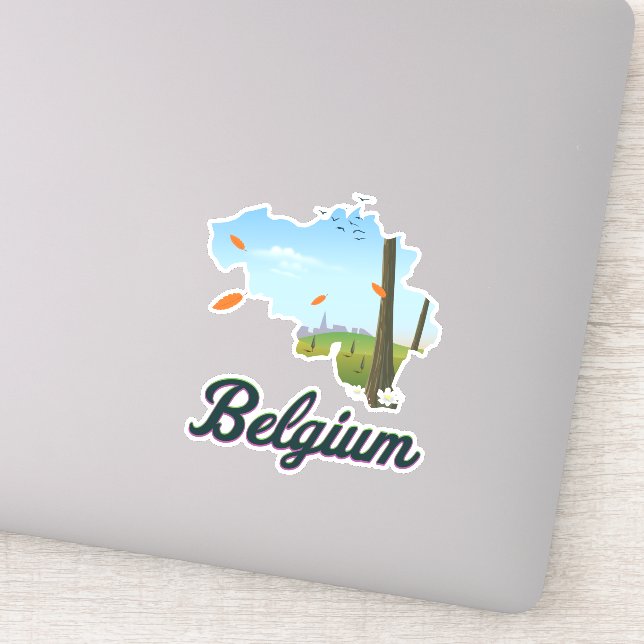 Adesivo Poster de viagens belga. (Detalhe)