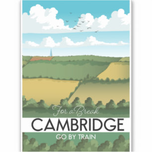 Adesivo Poster de viagens Cambridge Train