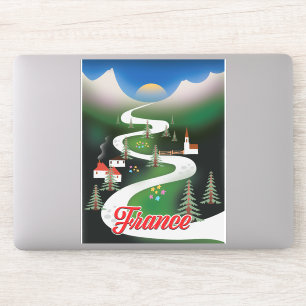 Adesivo poster de viagens de estilo vintage da França.