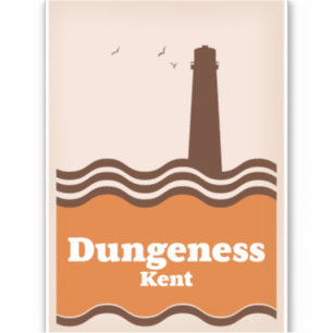 Adesivo Poster de viagens do estilo Dungeness Kent vintage