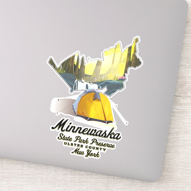 Adesivo Poster de viagens do Parque Estadual de Minnewaska (Detalhe)