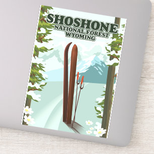 Adesivo Poster de viagens Nacional de Esqui Florestal Shos
