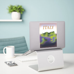 Adesivo Poster de viagens paisagístico estilo Itália Vin