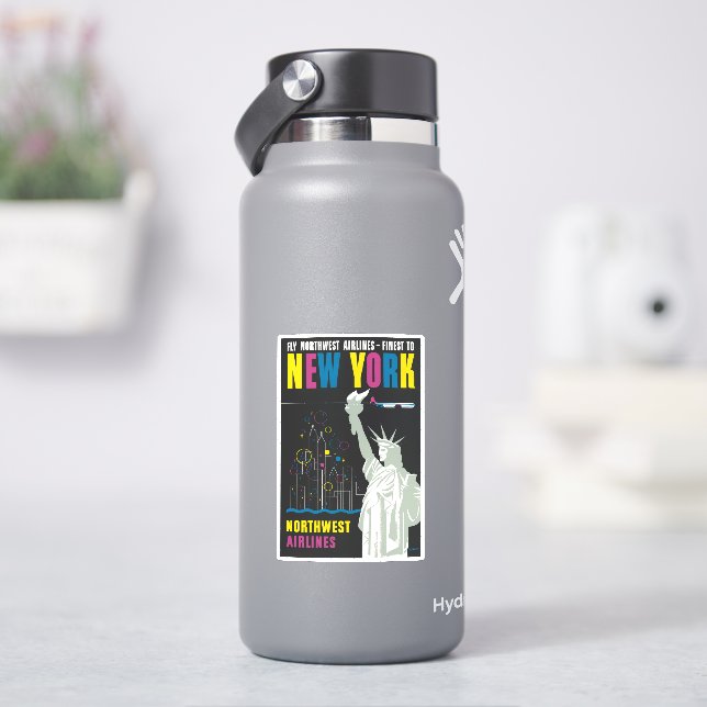 Adesivo Poster de viagens Para Voar Northwest Airlines (HidroFlask)