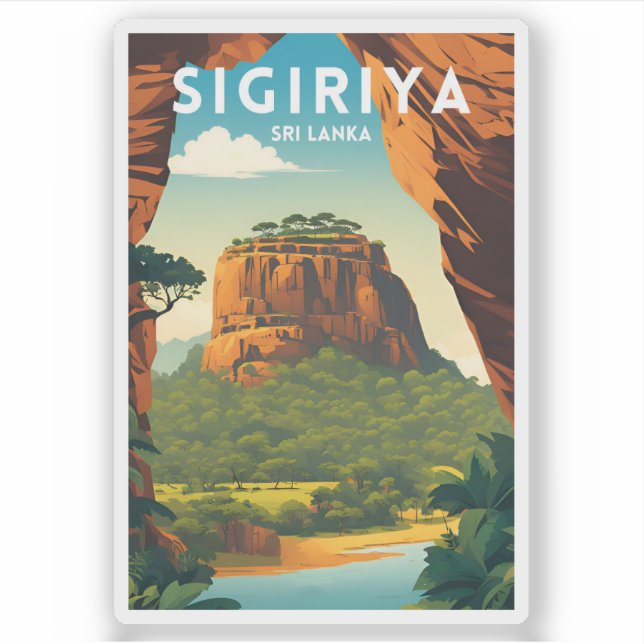 Adesivo Poster de viagens tradicional Sigiriya (Frente)