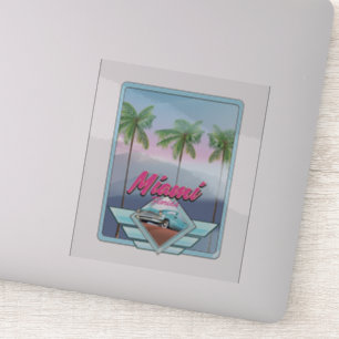 Adesivo Poster de Viagens vintage de Miami Florida