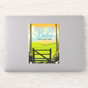 Adesivo poster de viagens vintage de Yorkshire
