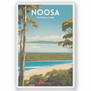 Adesivo Poster de Viagens vintage do Parque Nacional Noosa