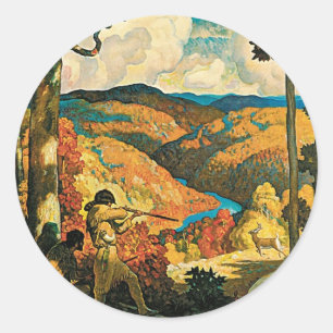 Adesivo Poster de viagens Vintage NC Wyeth, Antigo Kentuck