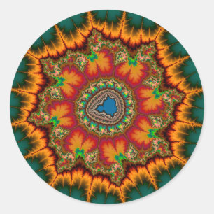 Adesivo Poster Verde Mandelbrot Fractal