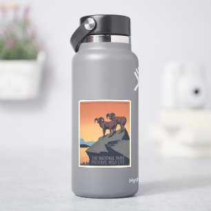 Adesivo Poster vintage Promovendo Viagem Para Parques Naci