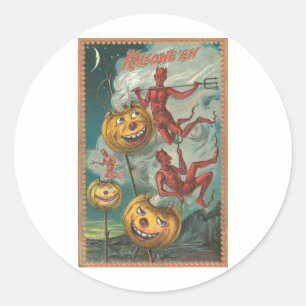 Adesivo Posters do clássico dos cartões do Dia das Bruxa