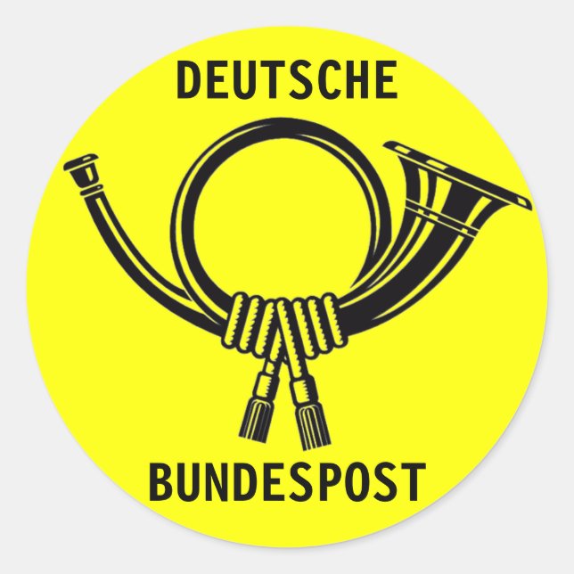 Adesivo Posthorn DEUTSCHE BUNDESPOST yellow#1 (Frente)