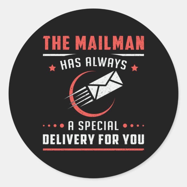 Adesivo Postman Mailman Dia Poste Entrega de Correio Ideia (Frente)