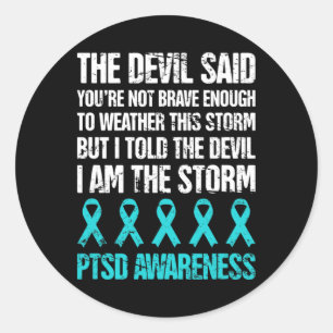 Adesivo Posto em dificuldades Sensibilização do Ptsd em st