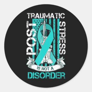 Adesivo Posto Teal Ribbon Sinalizador Traumático De Esforç
