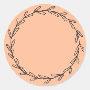 Adesivo Pote/ Condimento Coroa Vazia Peach Fuzz