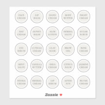 Pote cosmético branco de 1,14" personalizável crem