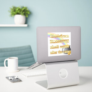 Adesivo Pote de Dourado no final do arco-íris