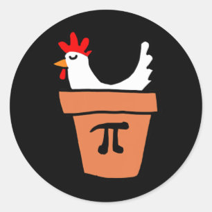 Adesivo Pote de frango Torta Engraçada Matemática Pover Pu