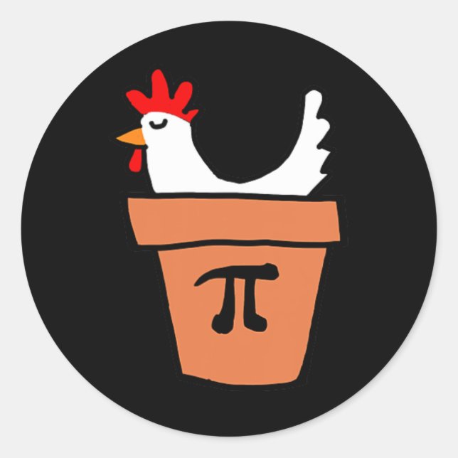 Adesivo Pote de frango Torta Engraçada Matemática Pover Pu (Frente)