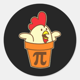 Adesivo Pote De Galinha Pi Geek Pie Matemática Pun Engraça