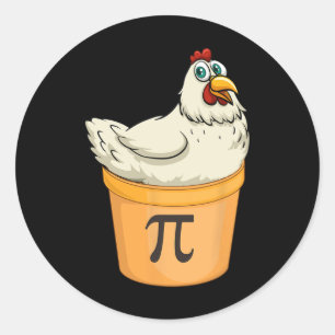 Adesivo Pote De Galinha Pie Engraçado Matemática Pun Pote