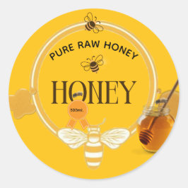Adesivo Pote de Mel Abelha Mel Colmeia Apiário