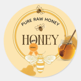 Adesivo Pote de Mel Abelha Mel Colmeia Apiário