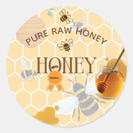 Adesivo Pote de Mel Abelha Mel Colmeia Apicultura