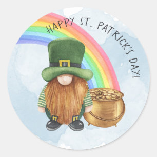 Adesivo Pote de Ouro do Gnomo Irlandês Dia de São Patrício