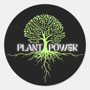 Adesivo Potência da Planta. Indo a Vegan