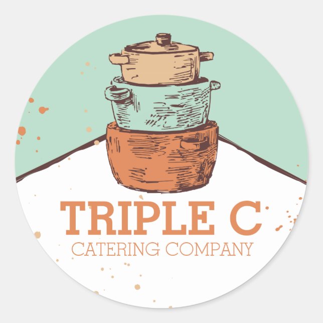 Adesivo potes de cozinhar empilhados retrorreflectores pan (Frente)