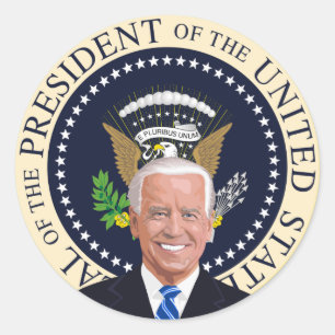 Adesivo potus joe biden: vinhetas circulares