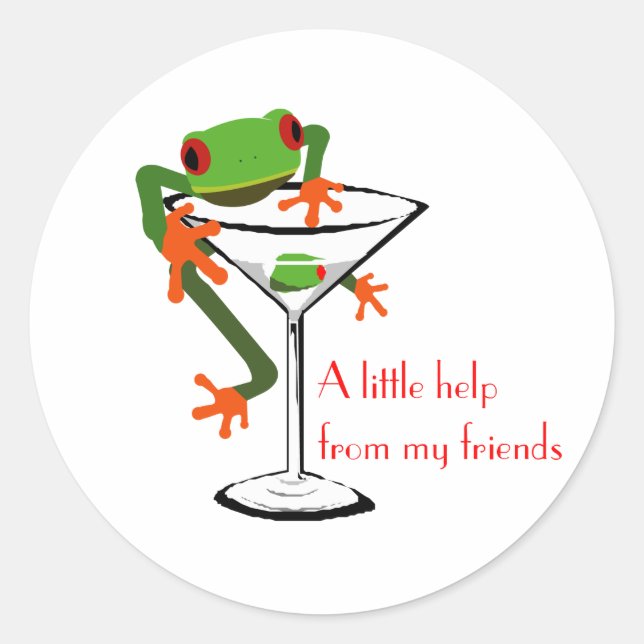 Adesivo Pouca ajuda de meus amigos (Frente)