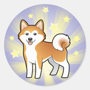 Adesivo Pouca estrela Akita Inu/Shiba Inu