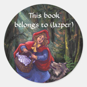 Adesivo Pouco Bookplate da capa de equitação vermelha