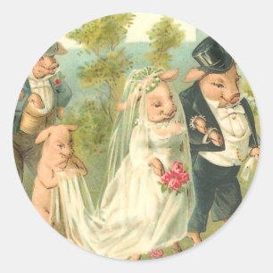 Adesivo Pouco casamento leitão