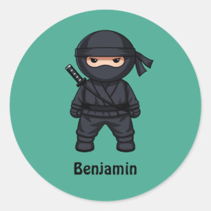 Adesivo Pouco guerreiro de Ninja no verde