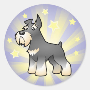 Adesivo Pouco Schnauzer da estrela