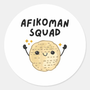 Adesivo Pover Afikoman Squad Cute Pesach Toddler Kids