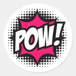 Adesivo POW! Estilo de livro em banda desenhada