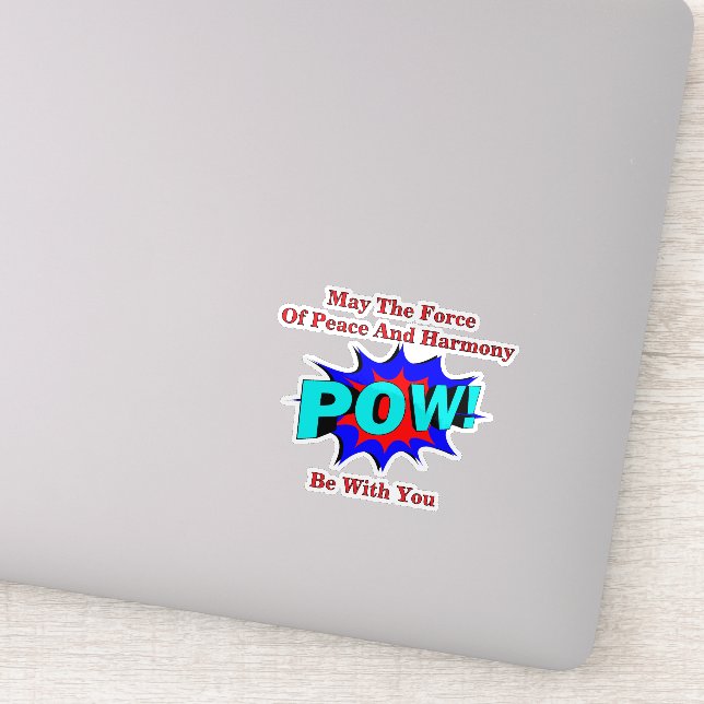 Adesivo POW! Vinheta De Vinil Com Corte Personalizado De P (Detalhe)