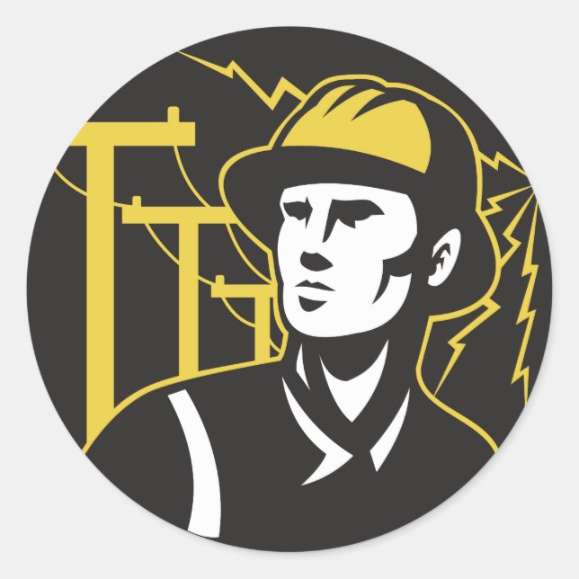 Adesivo Power Lineman Electronics Worker (Frente)