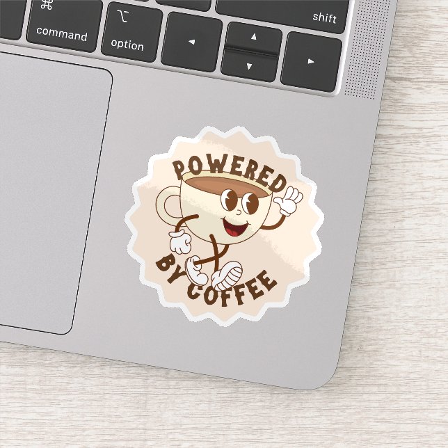 Adesivo Powered by Coffee (Detalhe)