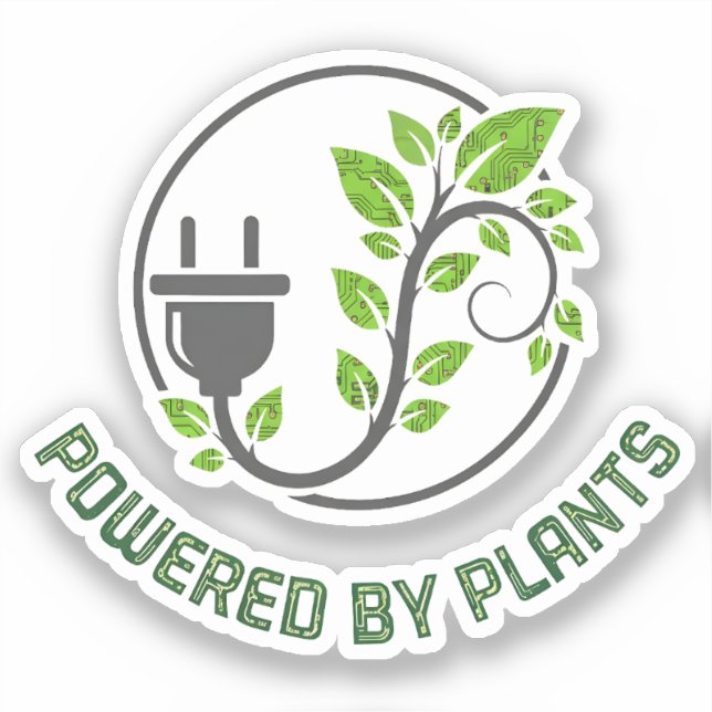 Adesivo Powered by Plants (Frente)
