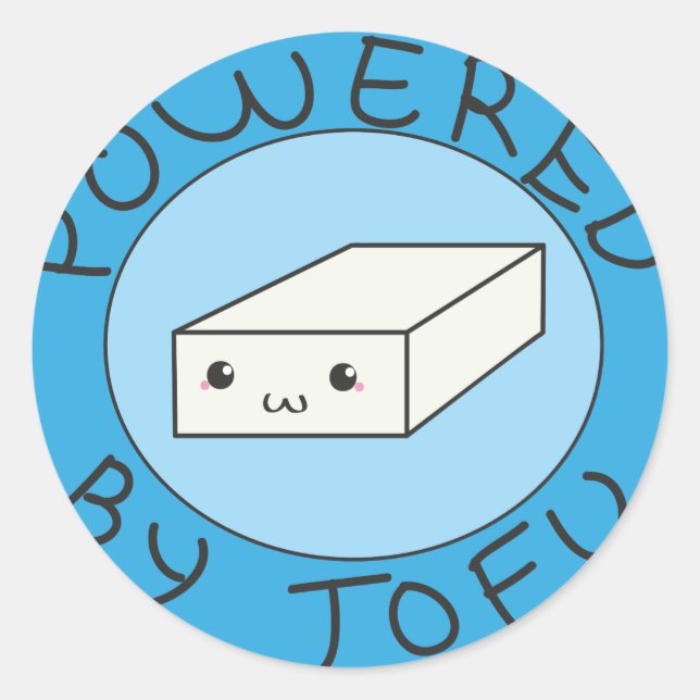 Adesivo powered by tofu (Frente)
