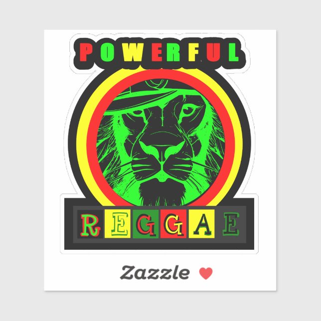 Adesivo Powerful Reggae (Folha)