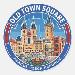 Adesivo Praça da Cidade Velha, Praga República Tcheca